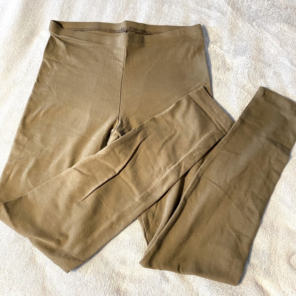 Charlotte Russe leggings, army green color, size large, NWOT